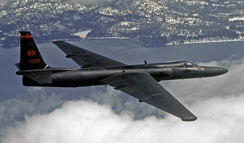 A U-2 of the 9th Reconnaissance Wing from Beale Air Force Base in flight in 1996 