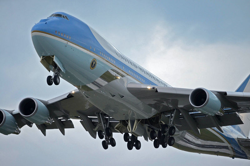 Air Force One departs from Warsaw in 2016