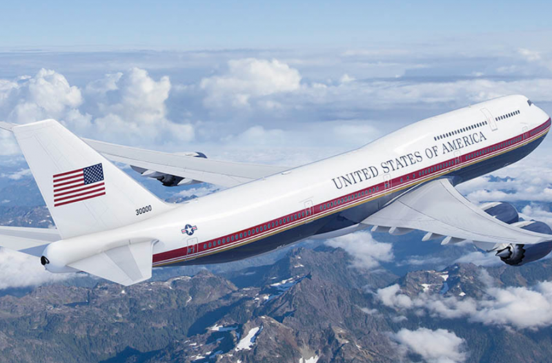 The proposed livery for the newest Air Force One, slated to enter service in 2024