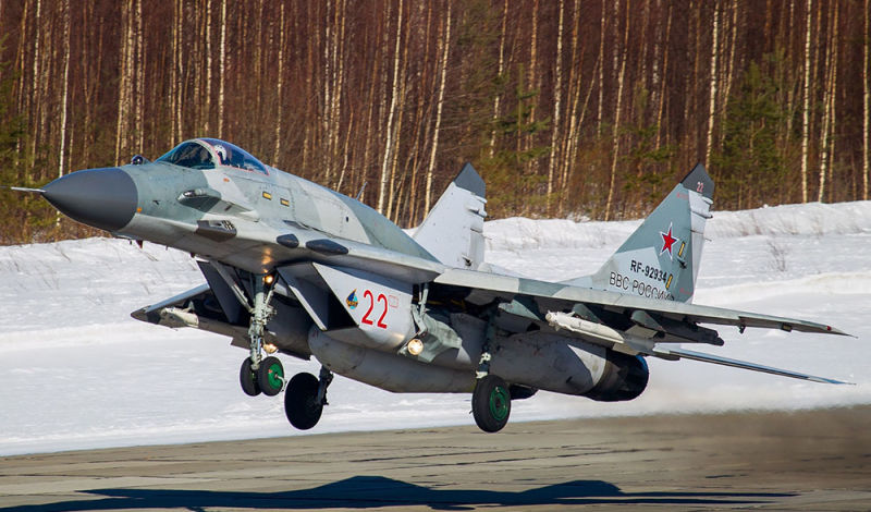 The MiG-29SMT, with enlarged fuel tank stored in a dorsal hump, increased air-to-ground capability with more powerful targeting radar and increased weapons load, and more powerful engines.