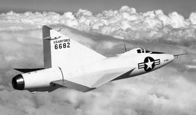 The Convair XF-92A, whose fully delta planform inspired the Delta Dagger