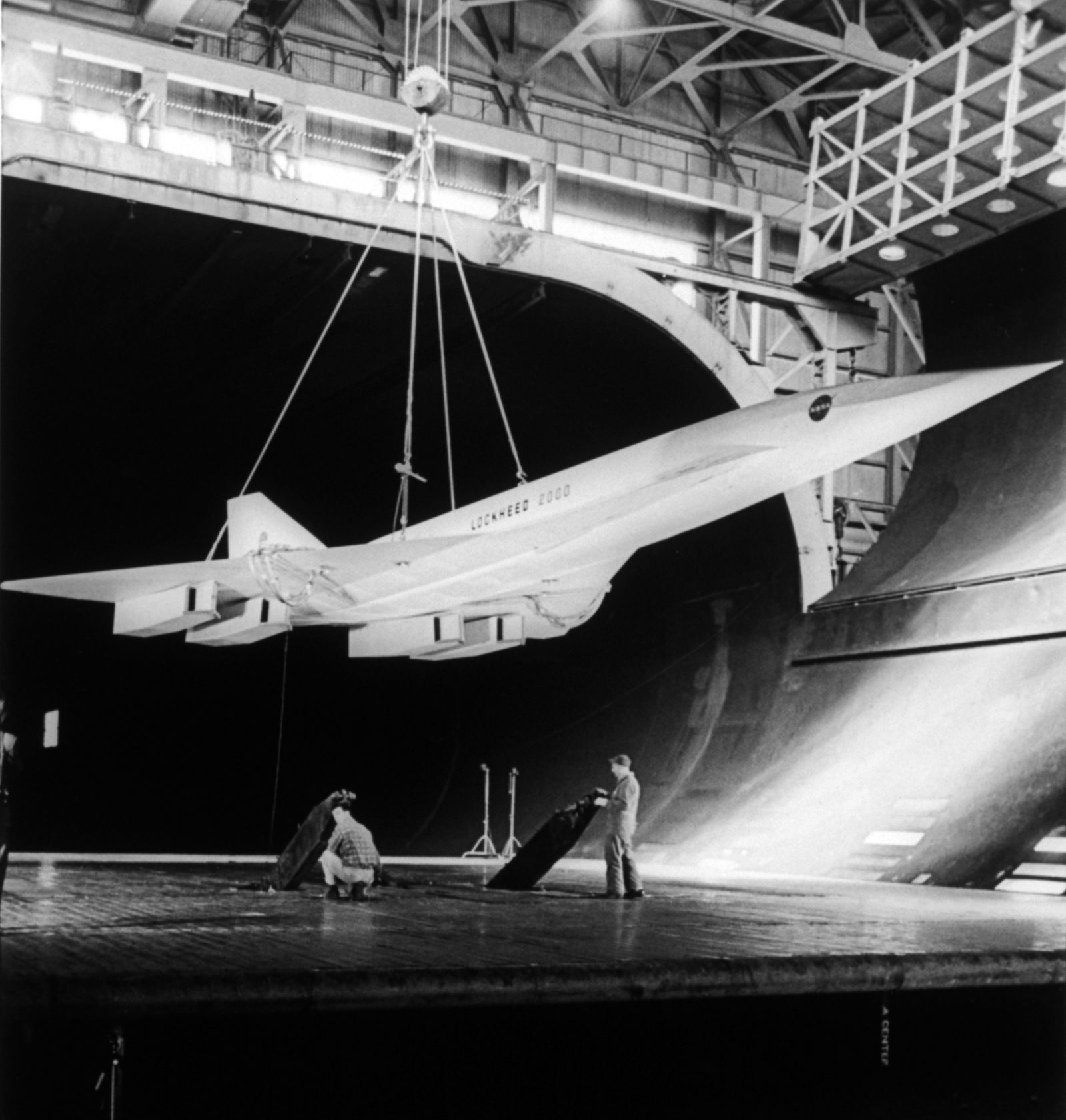 Lockheed L-2000 SST concept in the wind tunnel