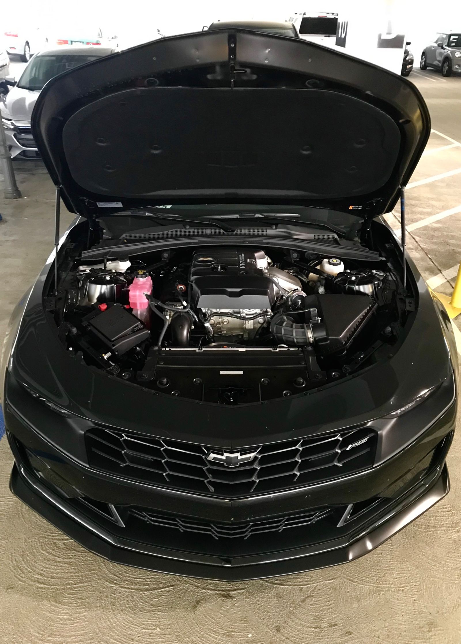 The smallest-displacement engine ever to vroom-vroom under the hood of a Camaro, the 2.0-liter turbo LTG.