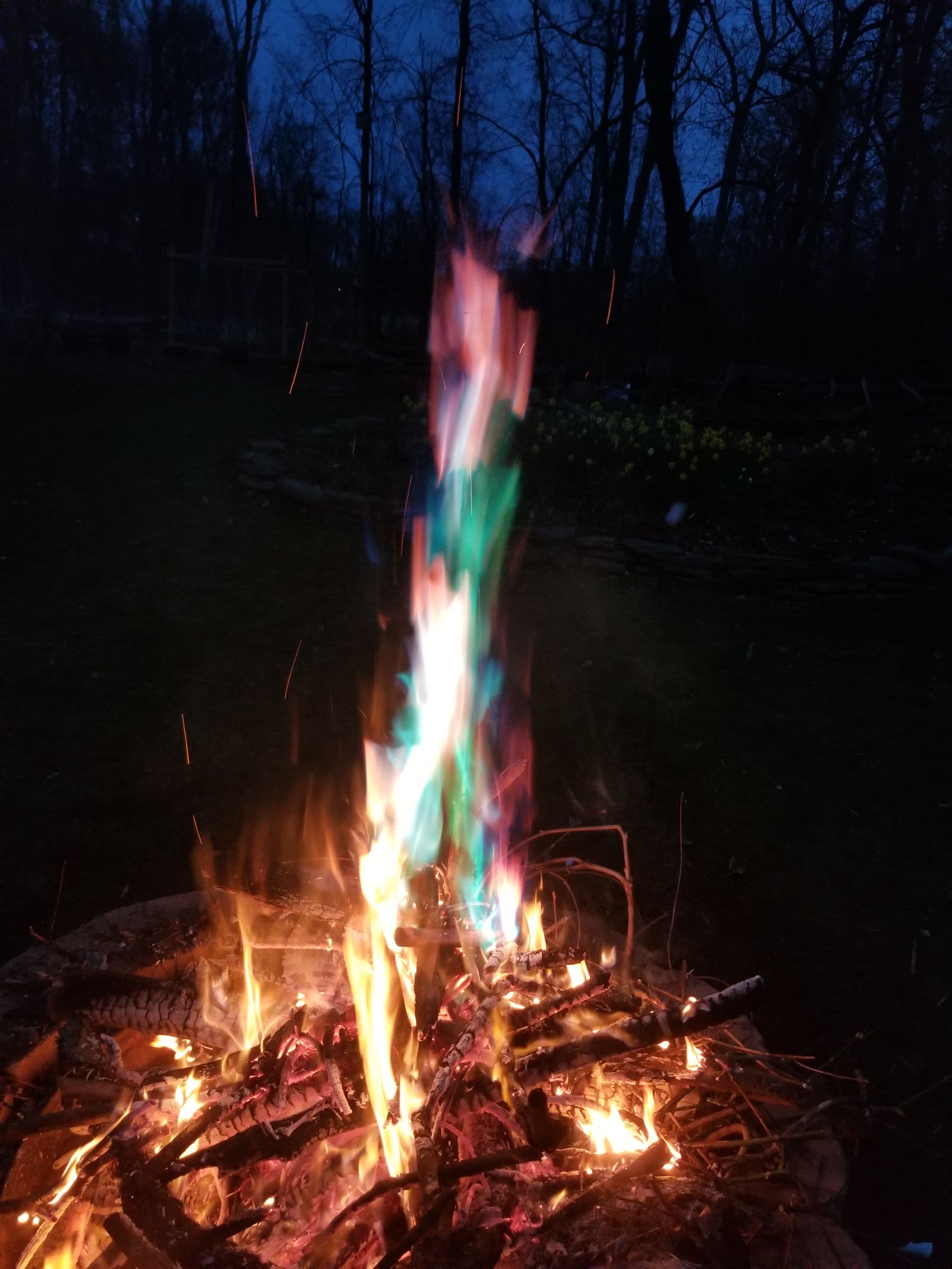 Colorful flames